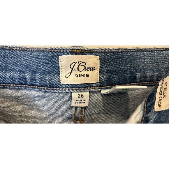 J.CREW 10" billie demi boot crop jeans blue size 26 - Picture 9 of 12